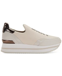 Dkny Women's Dalla Logo Slip-On Striped Platform Sneakers