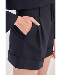 Women's High-waisted Cuffed Shorts