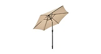 10 ft Outdoor Market Patio Table Umbrella Push Button Tilt Crank Lift