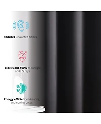 Hlc.me Laurance Full Shaded Blackout Curtains - Thermal Insulation Light Blocking Home Theater Grommet Window Drapery Basement Curtains