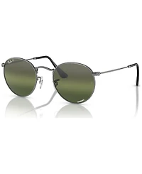 Ray-Ban Men's Round Metal Chromance Polarized Sunglasses, Mirror Gradient RB3447