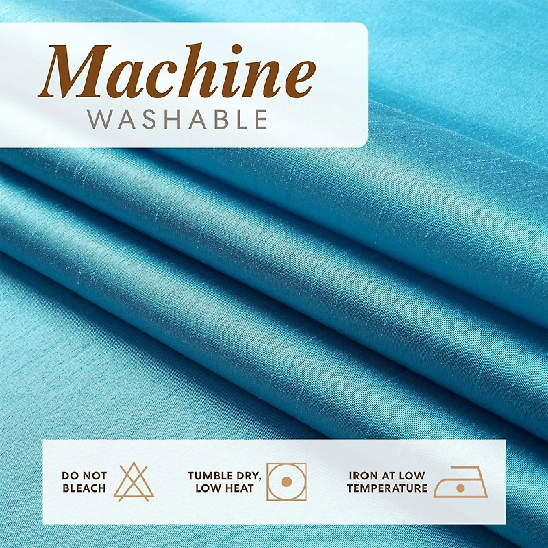 Kate Aurora Montauk Accents 2 Piece Turquoise Blue Lightweight Sheer Grommet Top Window Curtain Panels