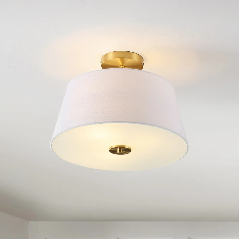 Jonathan Y Isabella Modern Midcentury Iron Led Semi Flush Mount