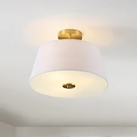 Jonathan Y Isabella Modern Midcentury Iron Led Semi Flush Mount