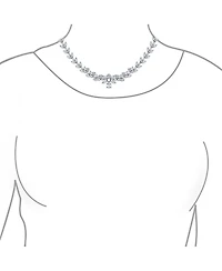 Bling Jewelry Classic Marquise Cut Cubic Zirconia Drop Teardrop Aa Cz Statement Collar Tennis Necklace Prom Pageant