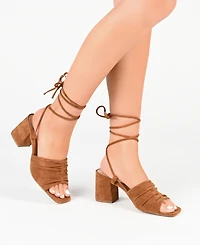 Journee Collection Women's Felisity Ruched Sandals