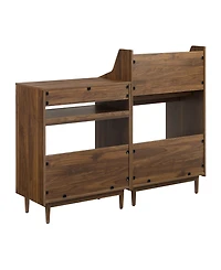 Crosley Furniture Liam 2Pc Medium-Density Fiberboard (Mdf) Record Player Stand And Vinyl Storage Set