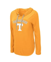 Women's Colosseum Tennessee Orange Tennessee Volunteers My Lover Lightweight Hooded Long Sleeve T-shirt