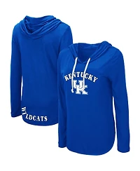 Women's Colosseum Royal Kentucky Wildcats My Lover Lightweight Hooded Long Sleeve T-shirt