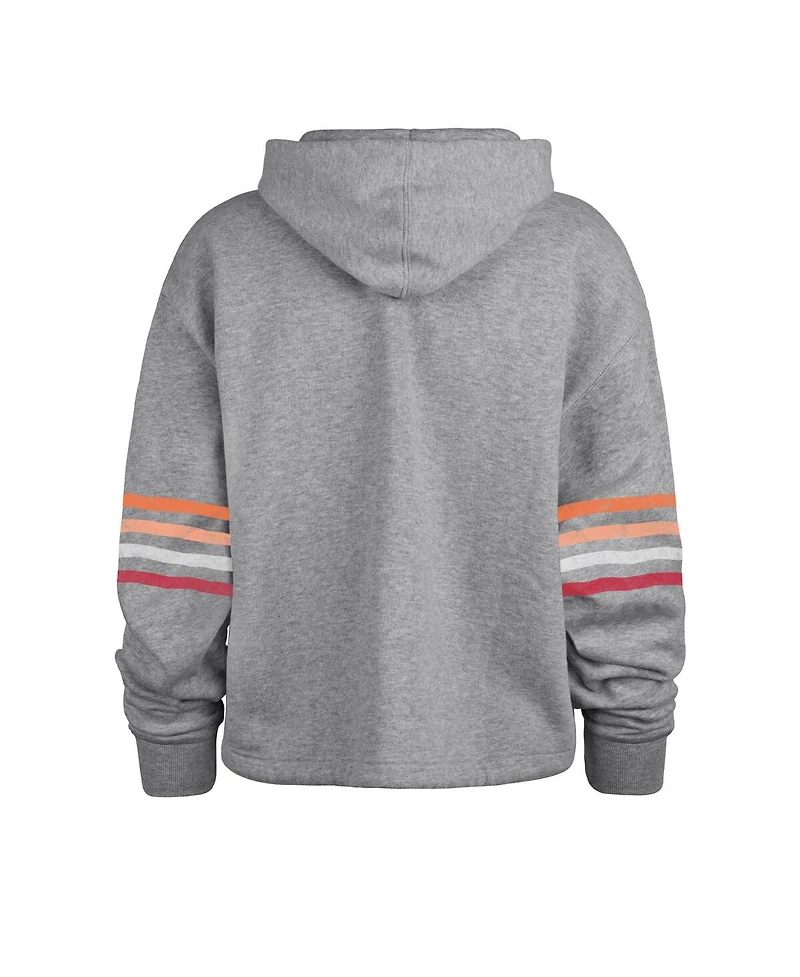Women's '47 Brand Heather Gray Distressed Tampa Bay Buccaneers Upland Bennett Pullover Hoodie