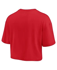 Women's Fanatics Signature Red Georgia Bulldogs Super Soft Boxy Cropped T-shirt