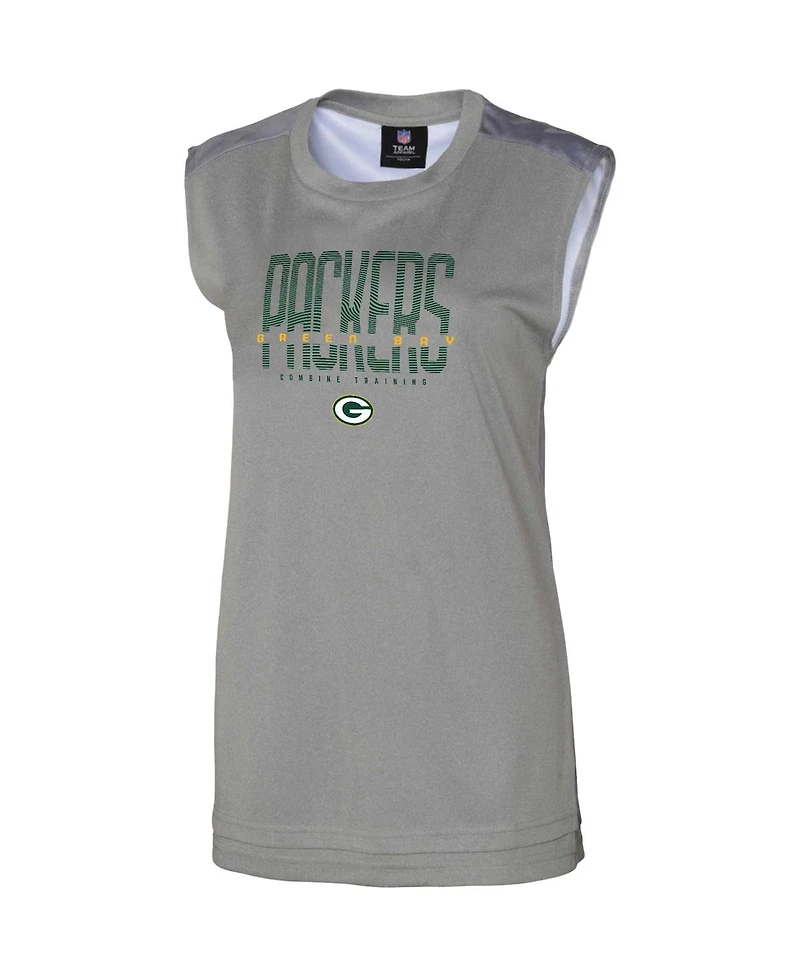 Women's Gray Green Bay Packers No Sweat Tank Top