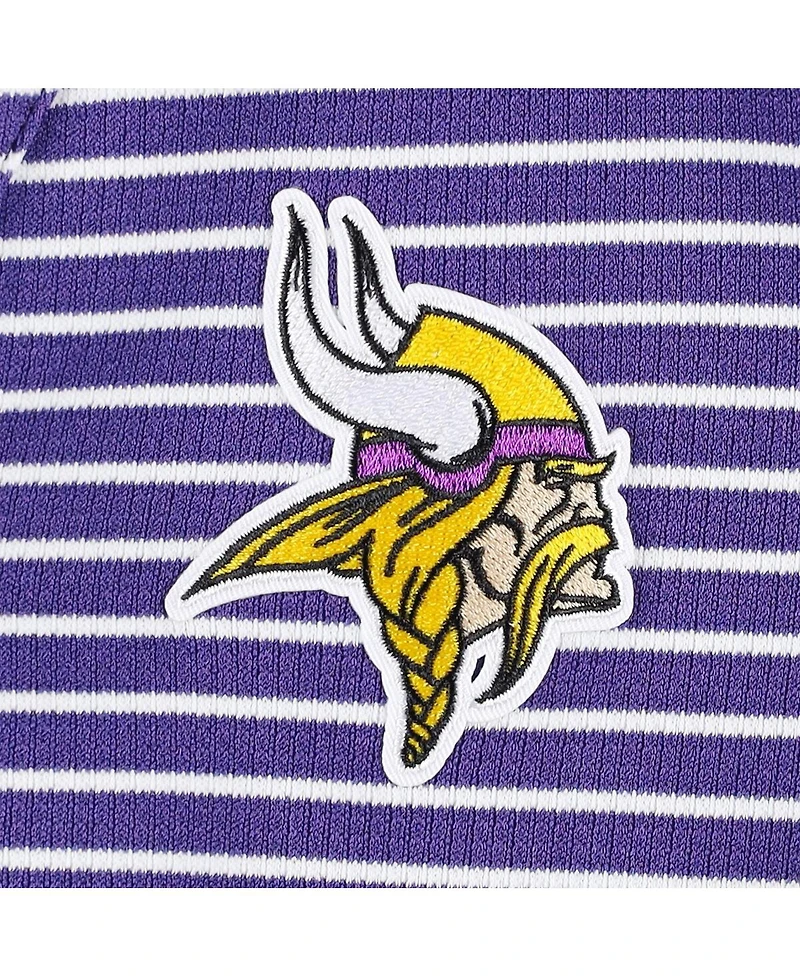 Women's Antigua Purple Minnesota Vikings Maverick Waffle Henley Long Sleeve T-shirt