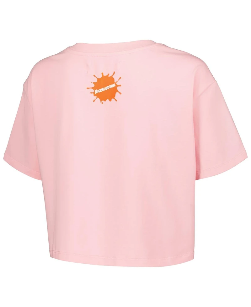 Women's Freeze Max Pink Rugrats Group Boxy Cropped T-shirt