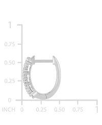 Lab Grown Small Diamond Hoop Earrings (1/2 ct. t.w.) in Sterling Silver or 14k Gold-Plated Sterling Silver