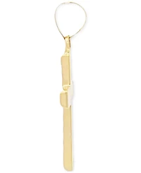 Small Leaf Cross Pendant in 14k Gold
