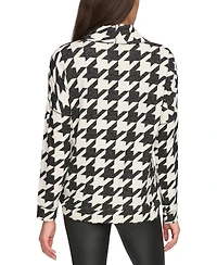 Andrew Marc Sport Women's Printed Cowlneck Drop-Shoulder Tunic Top