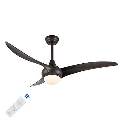 Jonathan Y Aviator Coastal Retro Iron/Plastic Swirl Integrated Led Ceiling Fan