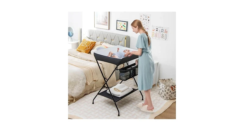 Baby Storage Folding Diaper Changing Table