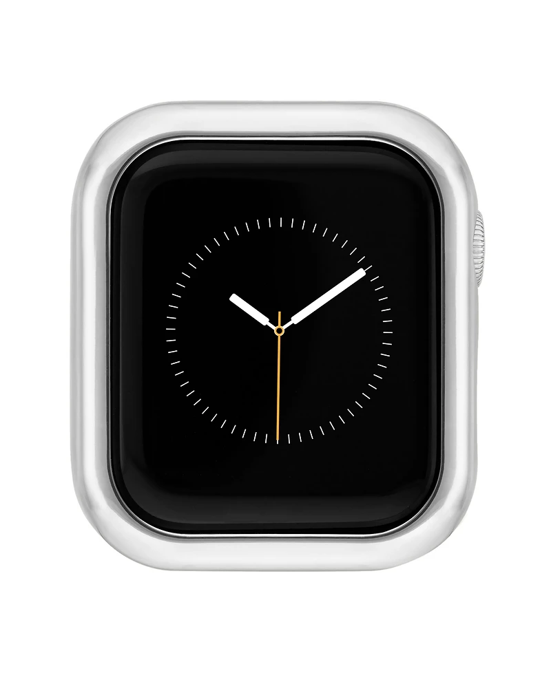 Anne Klein Women's Polished Silver-Tone Alloy Metal Protective Case designed for Apple Watch 41mm