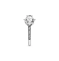 Pandora Cubic Zirconia Moments Clear Sparkling Crown Solitaire Ring