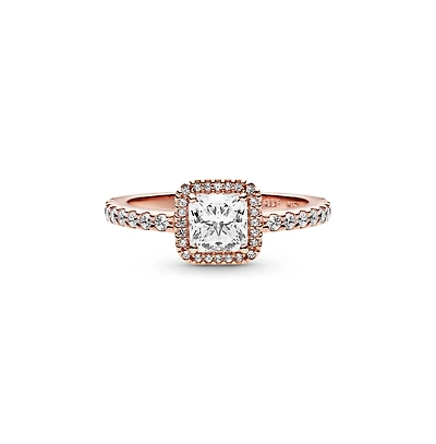 Pandora Cubic Zirconia Timeless Square Sparkle Halo Ring