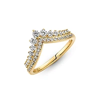Pandora Cubic Zirconia Timeless Princess Wishbone Ring
