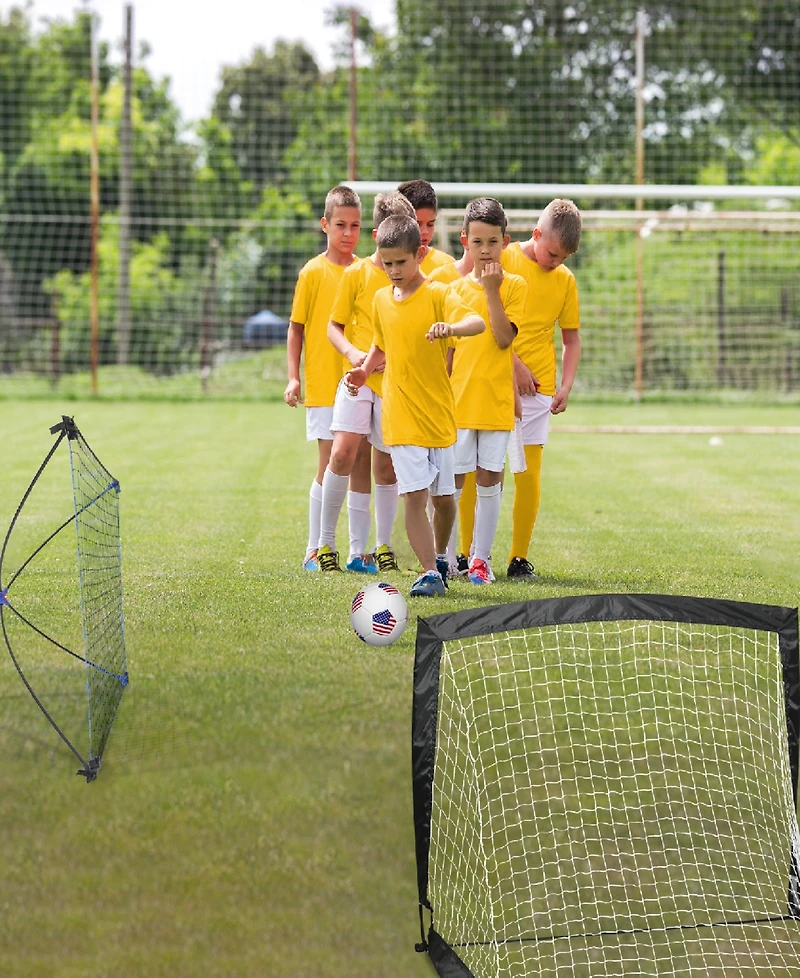 Net Playz Backyard Soccer Goal, Rebound Net for Backyard, Football Soccer Gifts for Kids Children Teens
