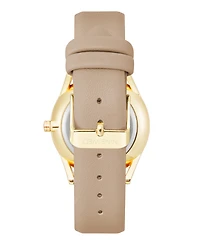 Nine West Women's Quartz Tan Faux Leather Band Watch, 36mm