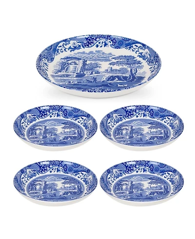 Spode Blue Italian 5-Piece Pasta Serving Set