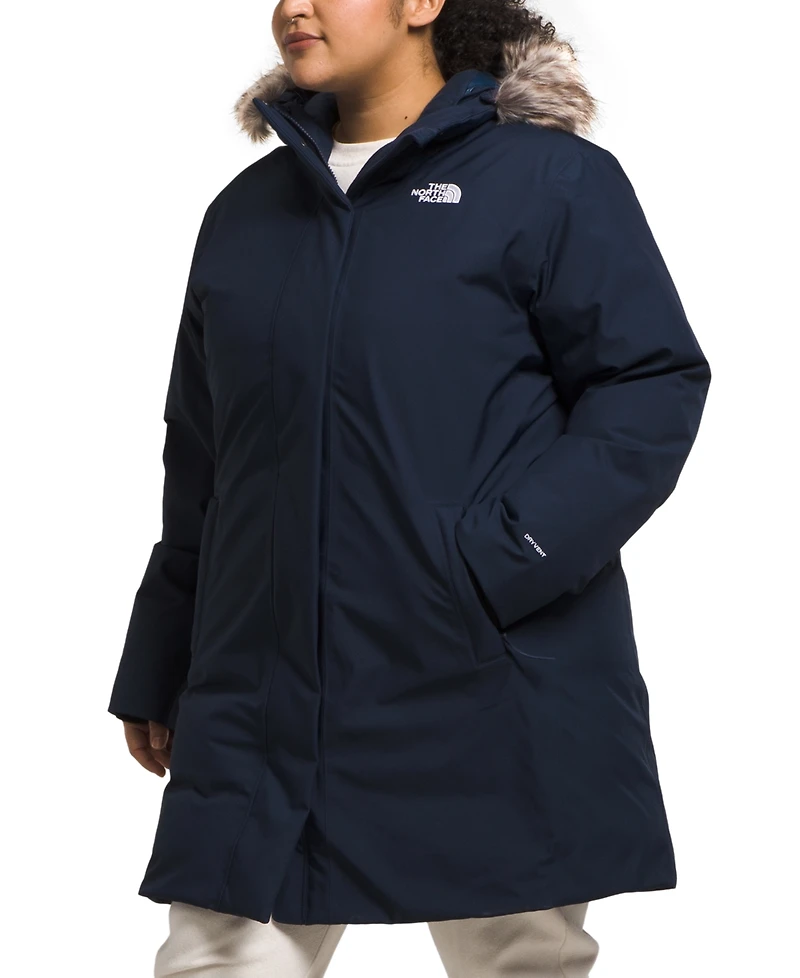 The North Face Plus Arctic Faux-Fur-Trim Hooded Coat
