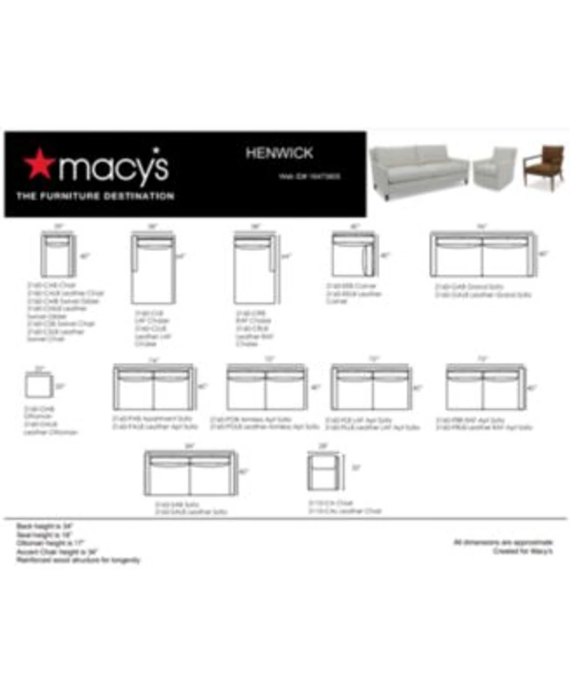 Henwick Fabric Sofa Collection Created For Macys