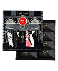 Maxim's De Paris Tin Box Dark Chocolate Crepe Lace Cookies, 16 Piece