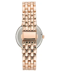 Nine West Women's Quartz Rose Gold-Tone Alloy Link Bracelet Watch, 36.5mm