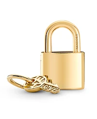 Pandora Cubic Zirconia Padlock Key Dangle Charm