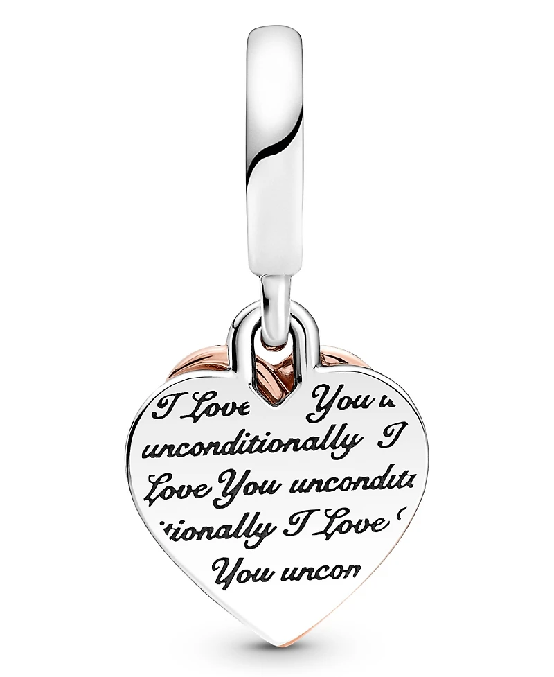 Pandora Cubic Zirconia Entwined Hearts Double Dangle Charm