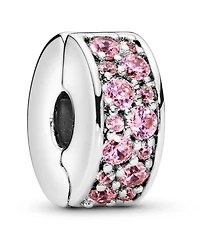 Pandora Cubic Zirconia Pave Fixed Clip Charm