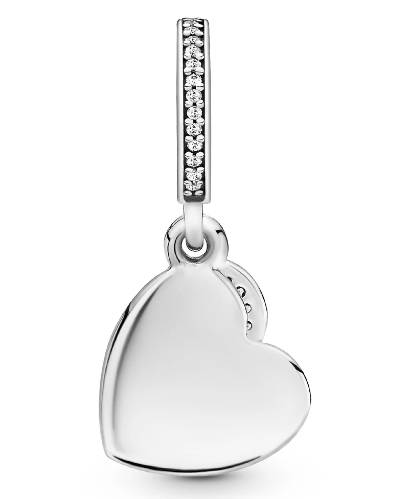 Pandora Cubic Zirconia Forever Friends Heart Dangle Charm