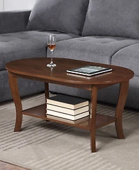 Convenience Concepts 36" Medium-Density Fiberboard American Heritage Oval Coffee Table