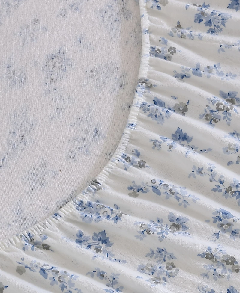 Laura Ashley Cotton Flannel 3 Piece Sheet Set, Twin