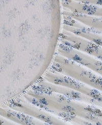Laura Ashley Cotton Flannel 3 Piece Sheet Set, Twin