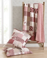 Laura Ashley Celina Patchwork Cotton Reversible 3-Piece Quilt Set, King
