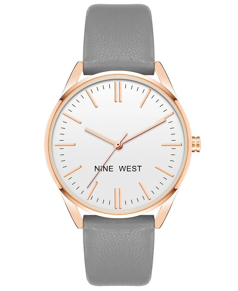 Nine West Women's Quartz Faux Leather Band Watch