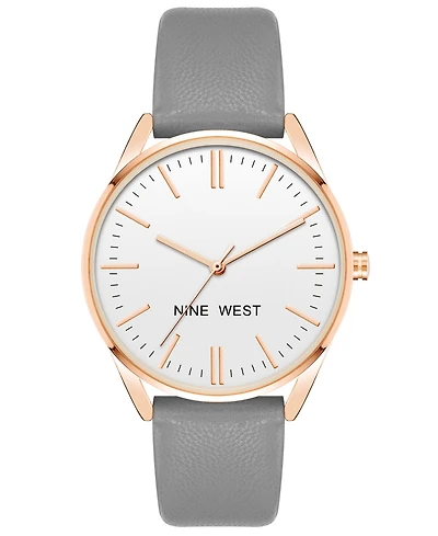 Nine West Women's Quartz Faux Leather Band Watch