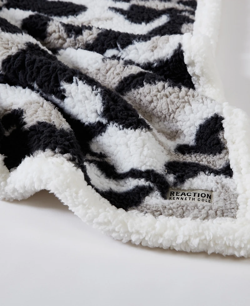 Closeout! Kenneth Cole Reaction Blend Out Sherpa Throw, 60" x 50"