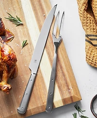 Zwilling Porterhouse 2-Piece Stainless Steel Carving Knife Set with Fork in Presentation Box Gift Set