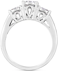 Diamond Three Stone Channel-Set Engagement Ring (1-1/2 ct. t.w.) in 14k White Gold