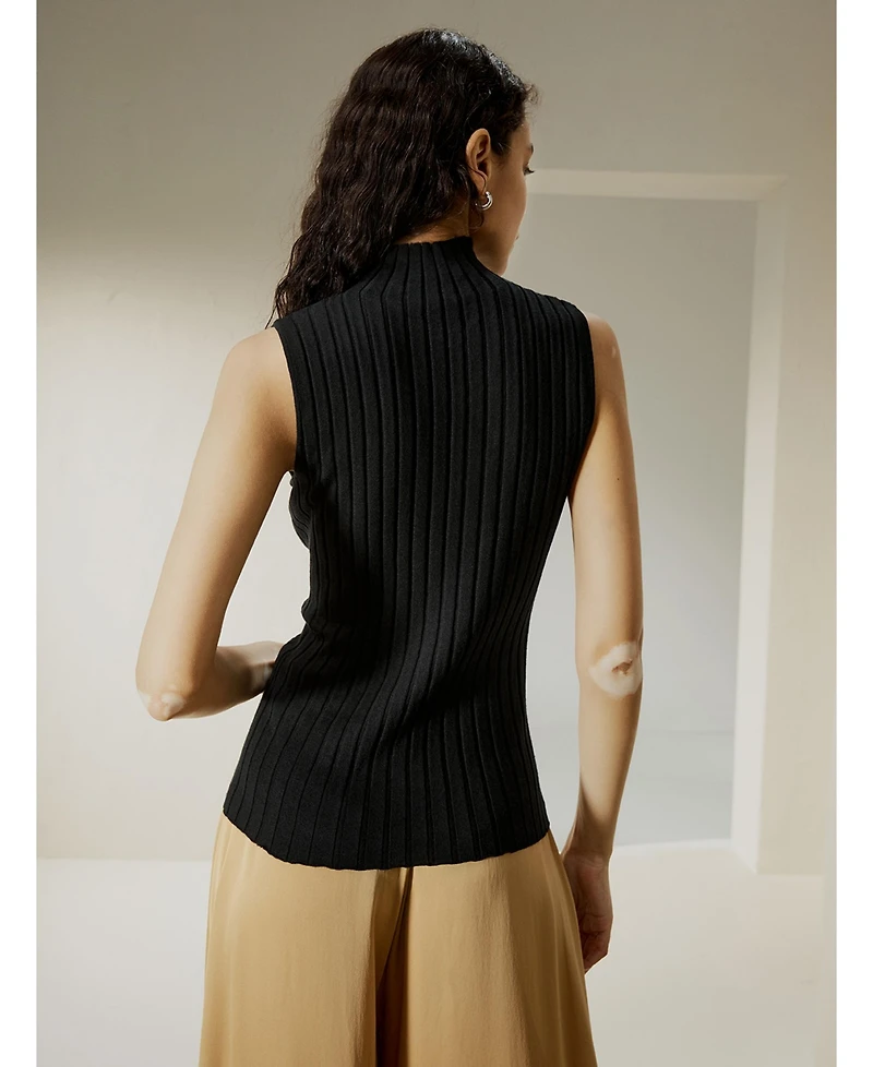 Lilysilk Women's Silk-Cashmere Blend Knit Top for Women
