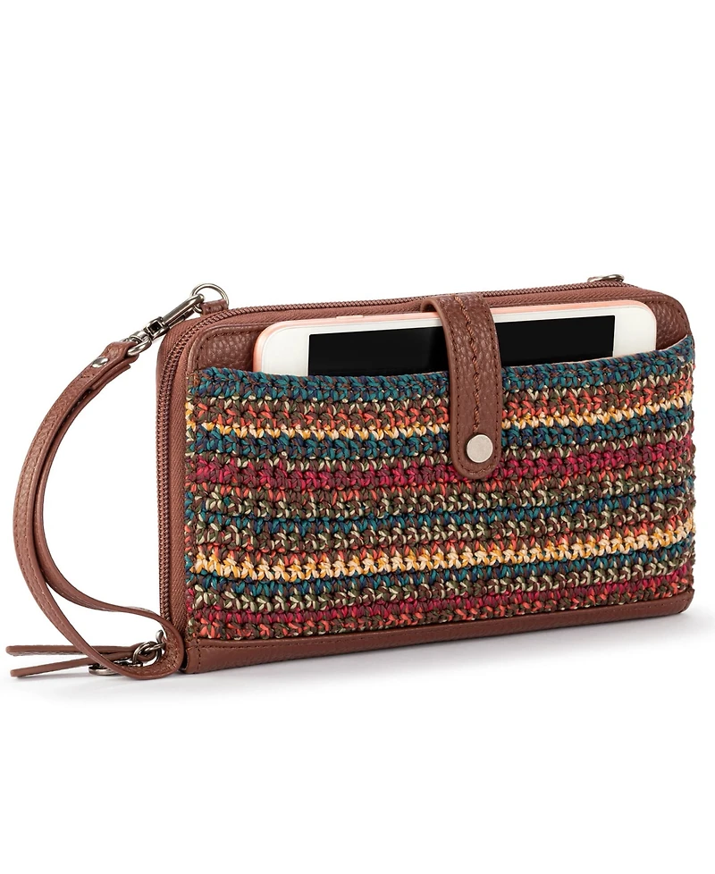 The Sak Iris Crochet Smartphone Convertible Crossbody Wallet
