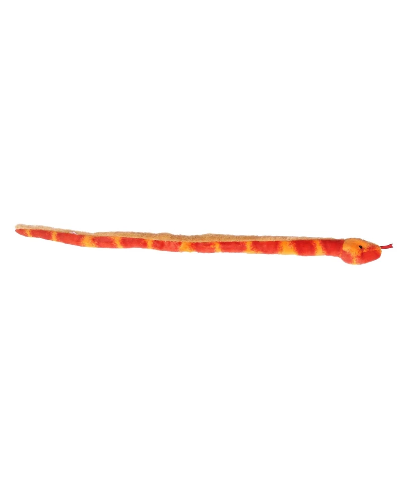 Aurora X-Large Corn Snake Playful Plush Toy Orange 50"